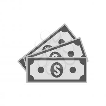 Money icon. Symbol in trendy flat style isolated on white background. Illustration element for your web site design, logo, app, UI.