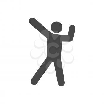 Dancing man icon. Symbol in trendy flat style isolated on white background. Illustration element for your web site design, logo, app, UI.