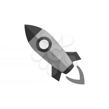 Rocket icon. Symbol in trendy flat style isolated on white background. Illustration element for your web site design, logo, app, UI.