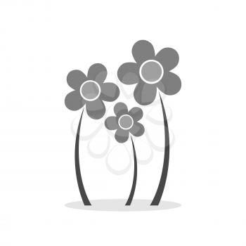 Flowers icon. Symbol in trendy flat style isolated on white background. Illustration element for your web site design, logo, app, UI.
