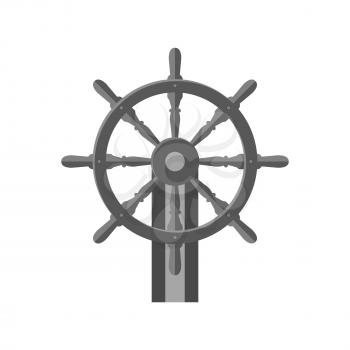 Steering wheel icon. Symbol in trendy flat style isolated on white background. Illustration element for your web site design, logo, app, UI.