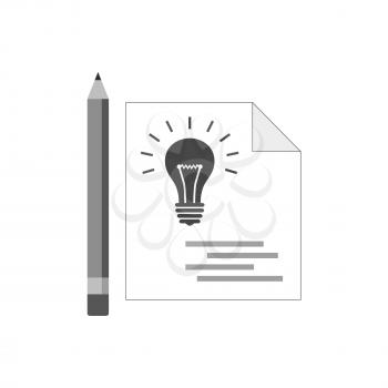 Note the idea concept icon. Symbol in trendy flat style isolated on white background. Illustration element for your web site design, logo, app, UI.