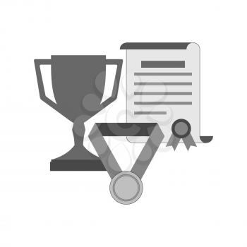 Awards, achievements concept icon. Symbol in trendy flat style isolated on white background. Illustration element for your web site design, logo, app, UI.