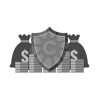 Finance protection concept icon. Symbol in trendy flat style isolated on white background. Illustration element for your web site design, logo, app, UI.