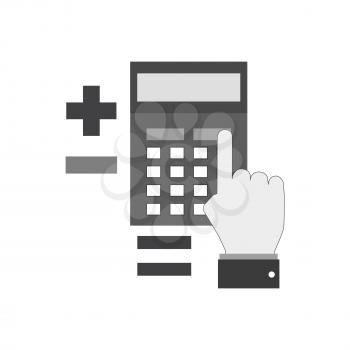Calculation concept icon. Symbol in trendy flat style isolated on white background. Illustration element for your web site design, logo, app, UI.