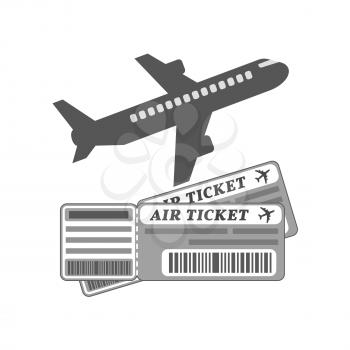 Air tickets concept icon. Symbol in trendy flat style isolated on white background. Illustration element for your web site design, logo, app, UI.