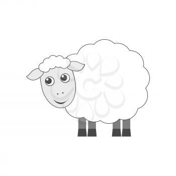 Sheep icon. Symbol in trendy flat style isolated on white background. Illustration element for your web site design, logo, app, UI.