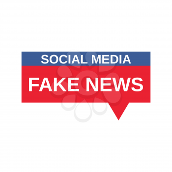 Social Media Fake News sign. Vector Illustration