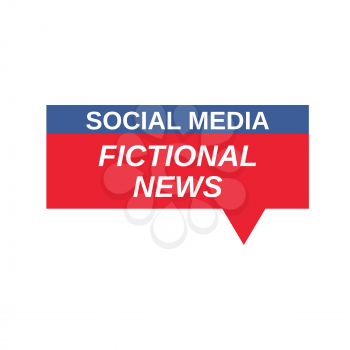 Social Media Fictional News sign. Vector Illustration