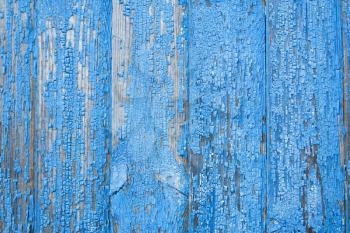 Texture chapped board painted with blue paint