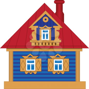 Illustration of toy house on a white background