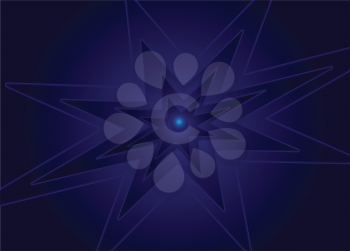 Illustration of dark blue background with blue stars