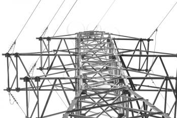 Black-and-white image of a high-voltage support on a light background