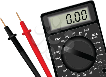 Illustration of the digital multimeter on a white background
