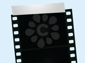 Illustration of a piece of film with an adhesive tape