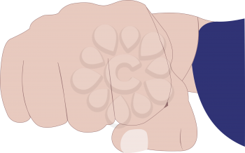 Illustration of a fist and hand part on a white background