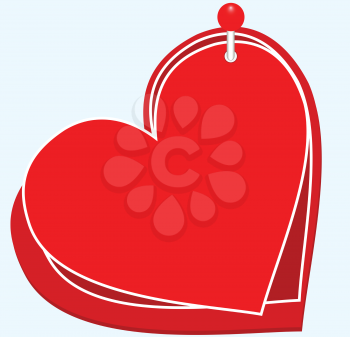 Illustration of hearts impaled on a pin