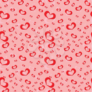 Illustration of seamless pattern of symbolic heart