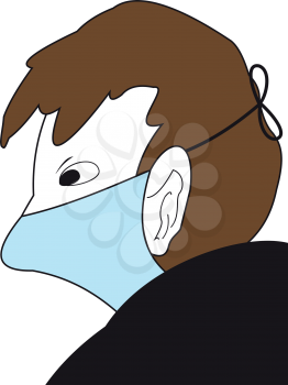 Illustration of The Man in a medical mask