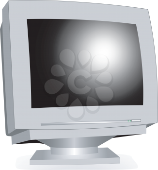 Monitor CRT illustration on a white background