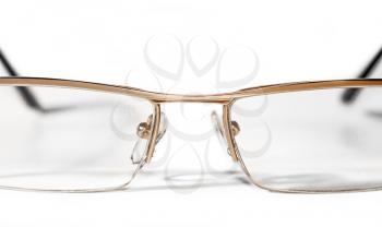 Glasses for sight on a white background