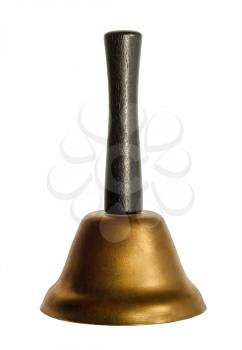 A small hand bell isolated on white background