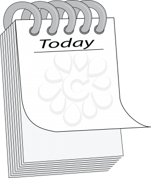 Illustration of a tear-off notepad for notes on a white background