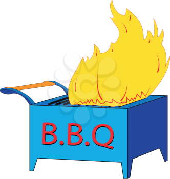 A barbecue grill isolated on a white background