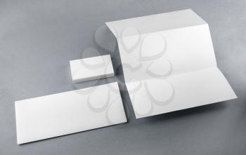 Blank corporate identity set on a table. Mockup for design presentations and portfolios.