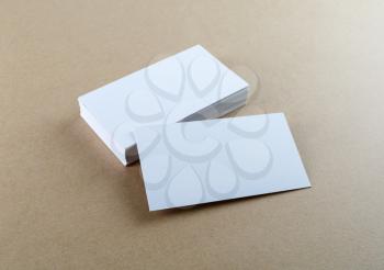White business cards. Template for branding identity.