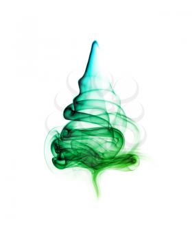 Abstract Tree of Smoke on a white background.