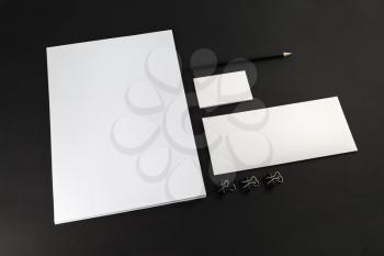 Mock-up for branding identity for designers. Top view.