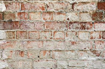 Vintage brick wall background. Texture of old brickwork.