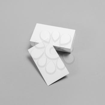 Blank business cards on paper background. Template for branding identity.