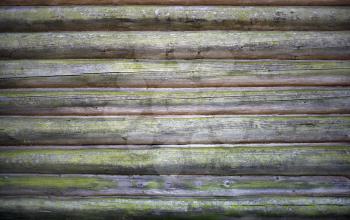 Old wooden logs background. Weathered wood wall.