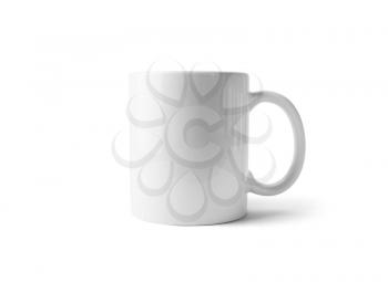 Blank tea cup or coffee mug isolated on white background. Responsive design mockup. Clipping path.
