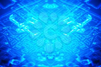 Blue computer pcb abstract illustration background



