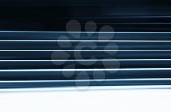 Horizontal blue motion blur stairs abstraction background
