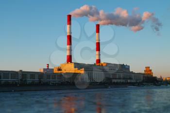 Moscow heating plant background hd
