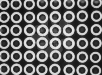 Horizontal black and white circle shapes illustration background