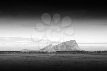 Black and white Norway island landscape background hd