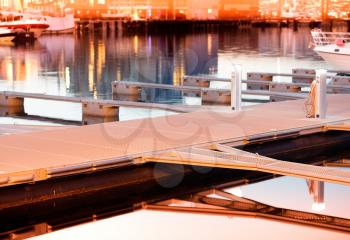Diagonal Tromso empty evening pier background hd