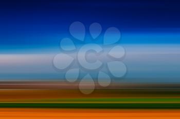 Horizontal vivid vibrant simple empty blank landscape in motion abstraction background backdrop
