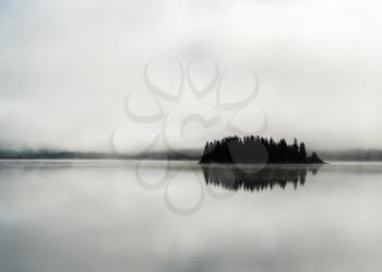 Norway fjord fog lake