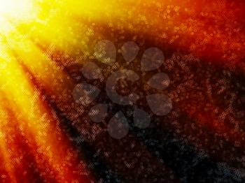 Horizontal dramatic deep space with sun rays illustration background
