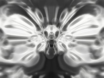 Abstract black and white alien symmetric hd