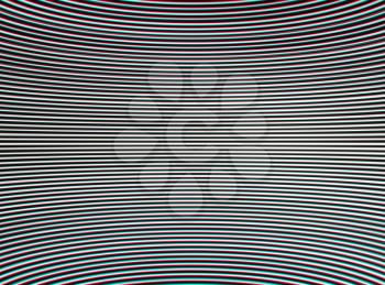 Horizontal stereo chroma interlaced and curved tv lines abstraction background