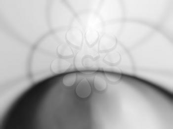 Horizontal black and white virtual dome illustration background
