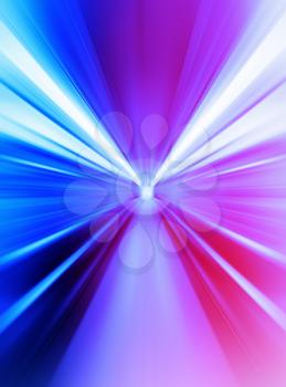 Pink and purple abstract teleport tunnel motion blur background
