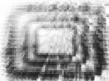 Black and white pixel blocks illustration background hd